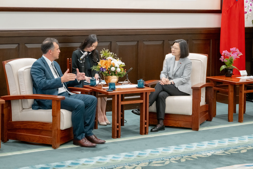  蔡英文接見紐西蘭國會跨黨派友台小組訪團。 圖：總統府提供 