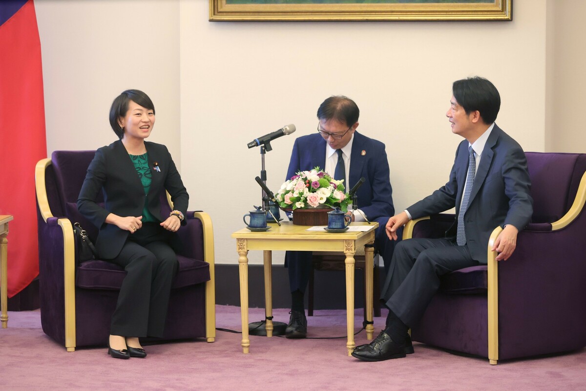  賴清德接見日本自民黨青年局長鈴木貴子訪團一行。 圖：總統府提供 