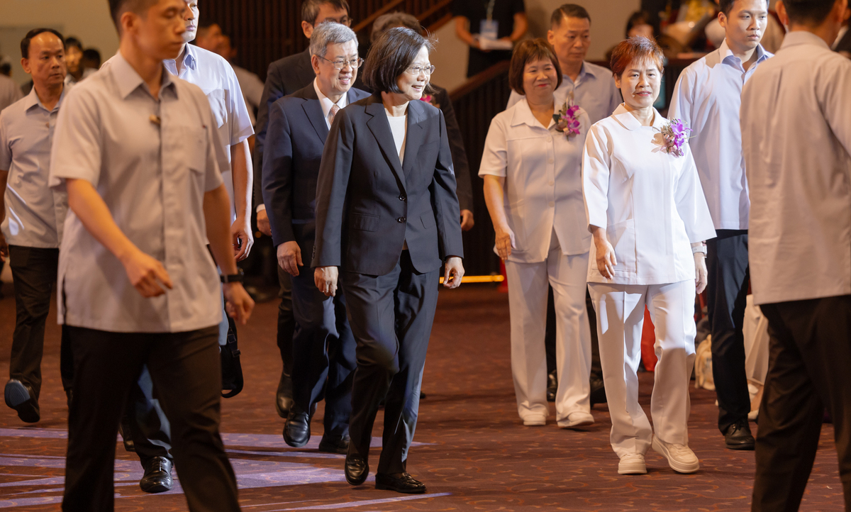  蔡英文出席2024年國際護師節聯合慶祝大會。 圖：總統府提供 