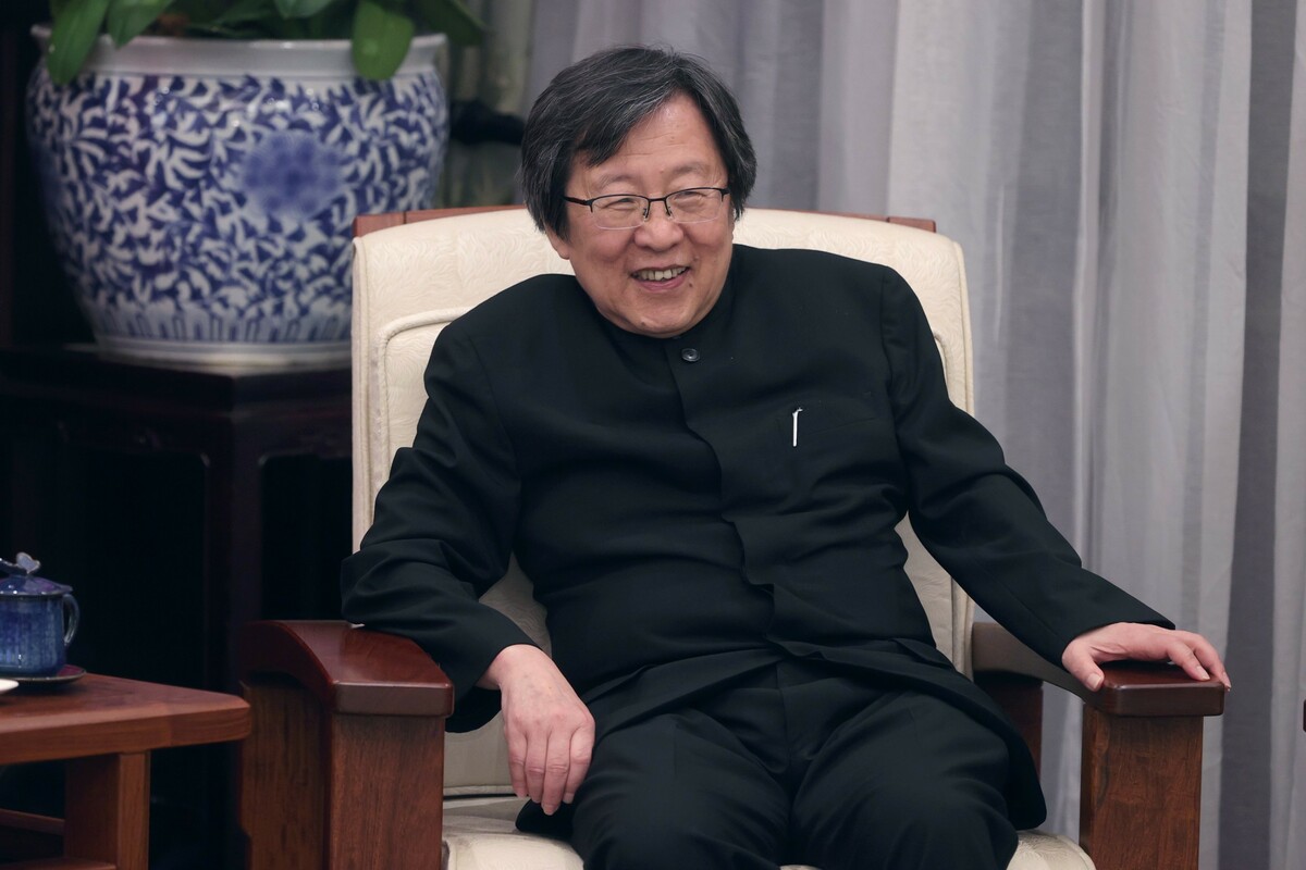  邱義仁陪同接見日本財團會長笹川陽平一行。 圖：總統府提供 