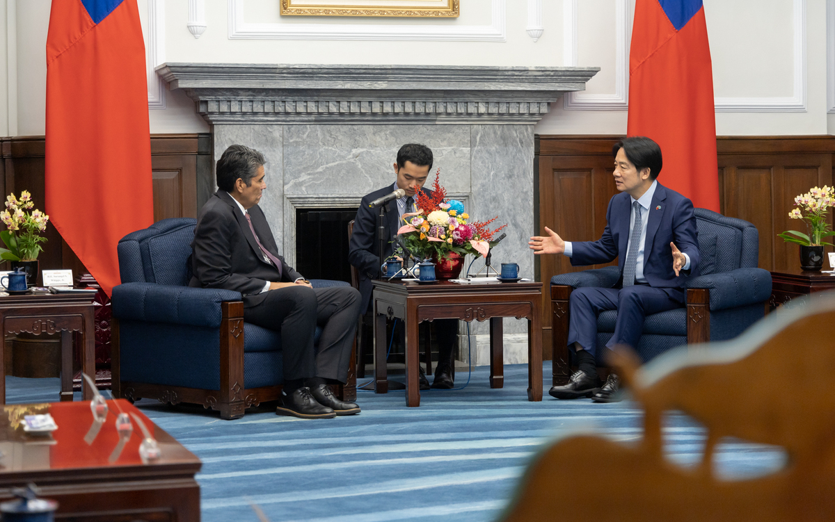  賴清德會晤帛琉總統惠恕仁（Surangel S. Whipps, Jr.）伉儷及訪團一行。 圖：總統府提供 
