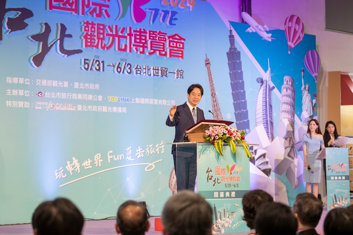  總統賴清德出席台北國際觀光博覽會開幕記者會。 圖：總統府提供 