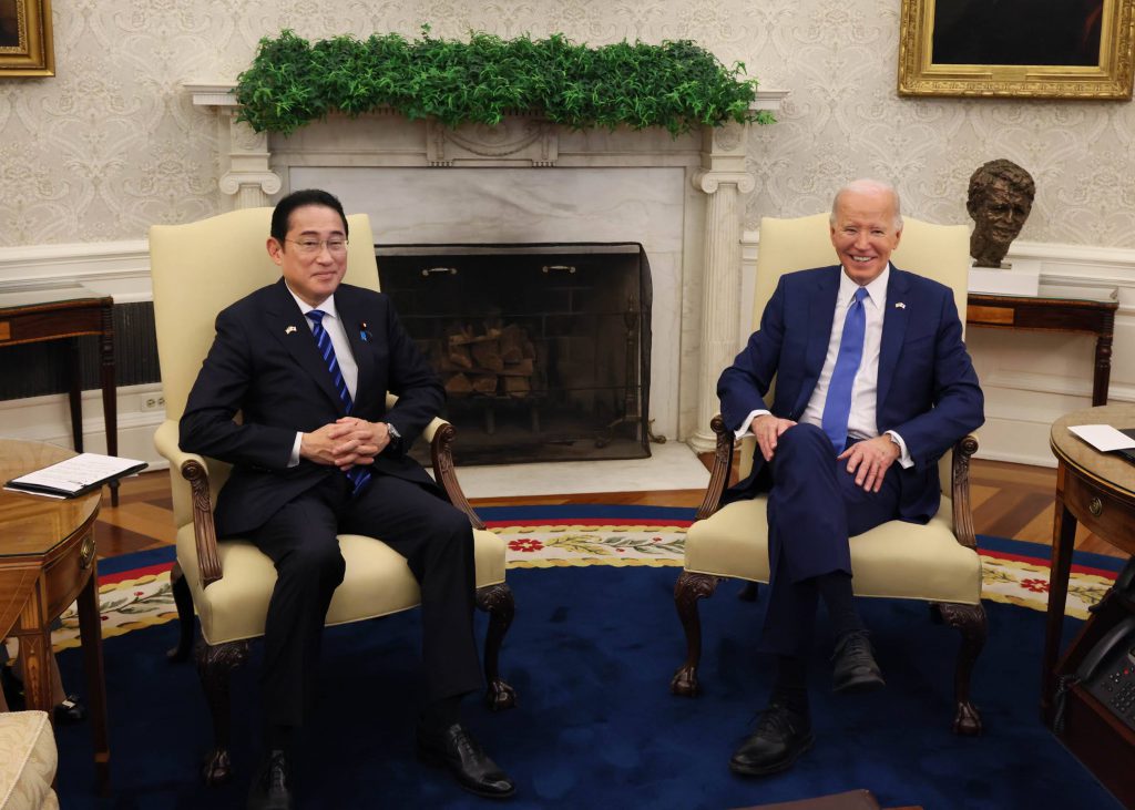  日美領袖會談4月10日在美國白宮舉行。 （圖／首相官邸） 