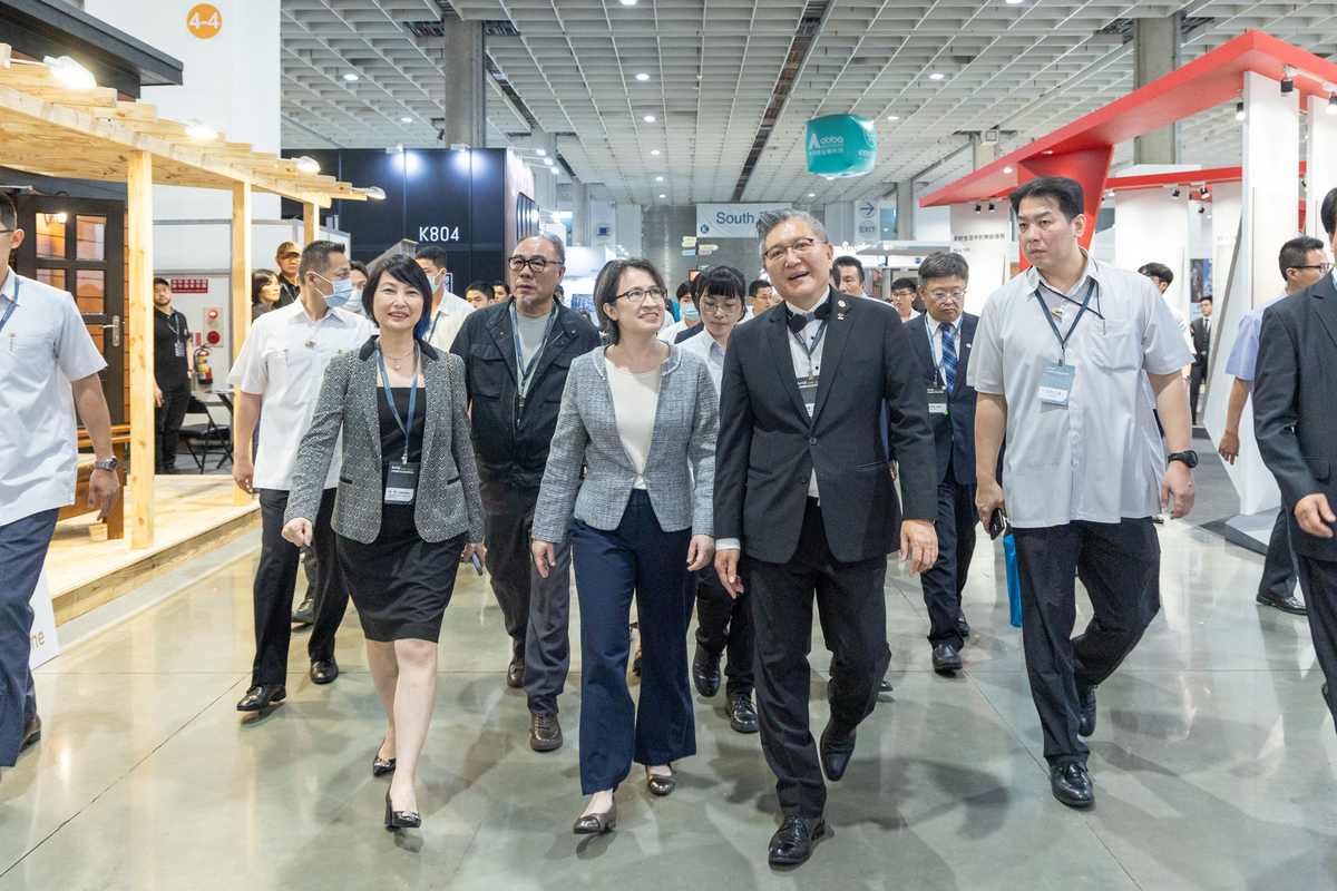  蕭美琴出席2024台灣國際室內設計博覽會。 圖：總統府提供 