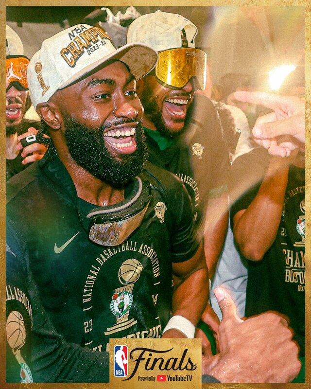▲布朗（Jaylen Brown）獲得NBA總冠軍賽MVP    圖：截圖自NBA／官方「Ｘ」