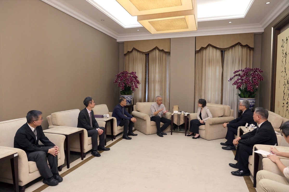  副總統蕭美琴接見第18屆傑出建築師獎得獎人郭俊沛。 圖：總統府提供 