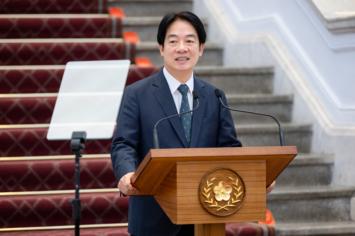  總統賴清德24日親上火線說明聲請釋憲理由。 圖：總統府提供 