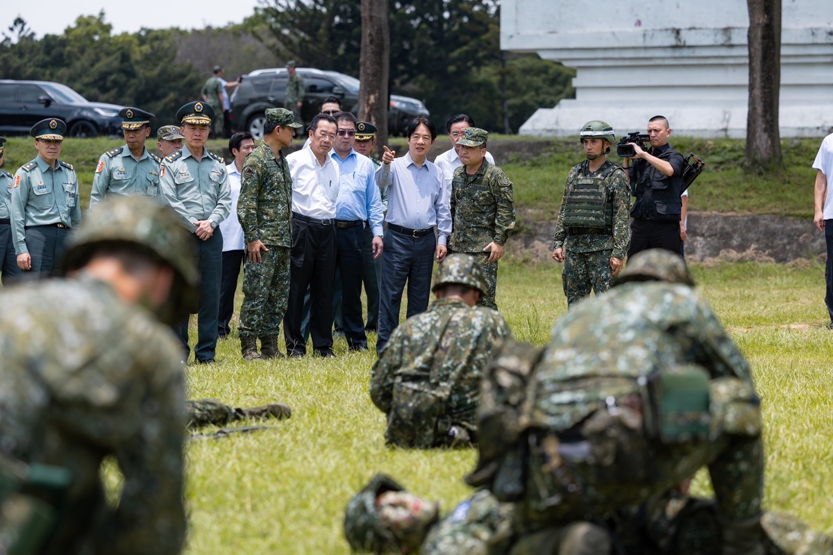  總統賴清德前往台中成功嶺營區，視導新兵入伍訓練。 圖：總統府提供 