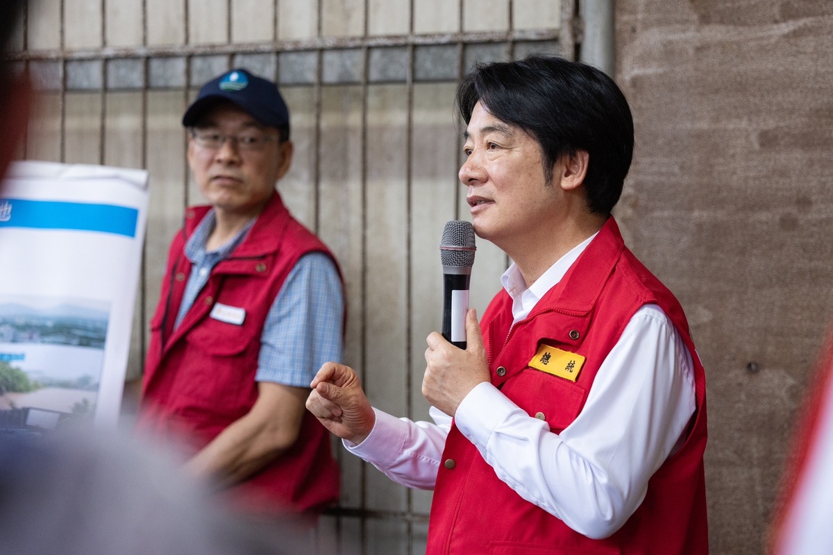  總統賴清德赴美濃勘災。 圖：總統府提供 