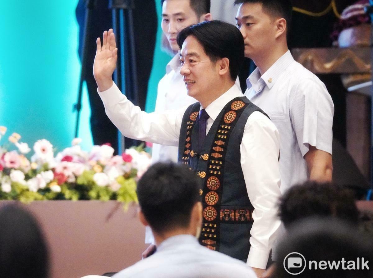  總統賴清德出席全國原住民族政策高峰會開幕式。 圖：張良一攝 
