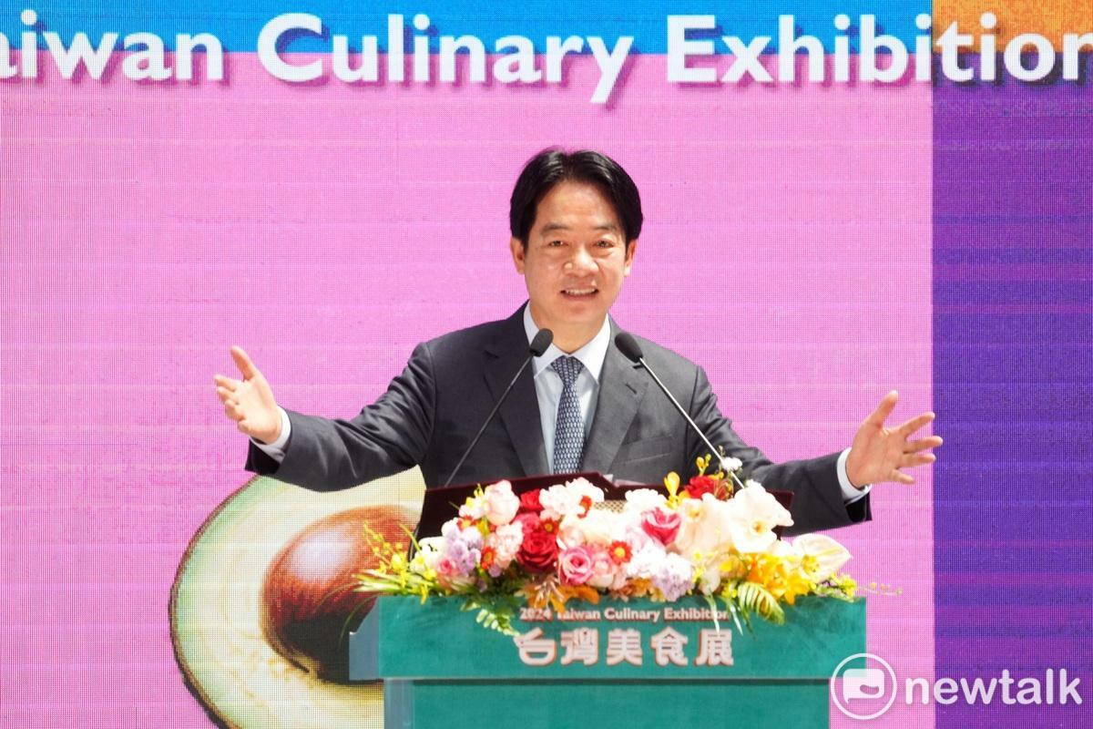  總統賴清德出席2024年台灣美食展開幕典禮。 圖：張良一/攝 