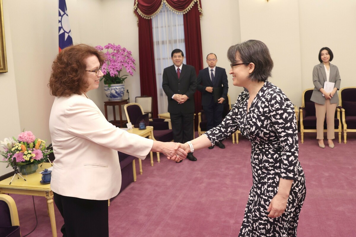  副總統蕭美琴接見2024年布魯金斯研究院學者專家訪問團。 圖：總統府提供 