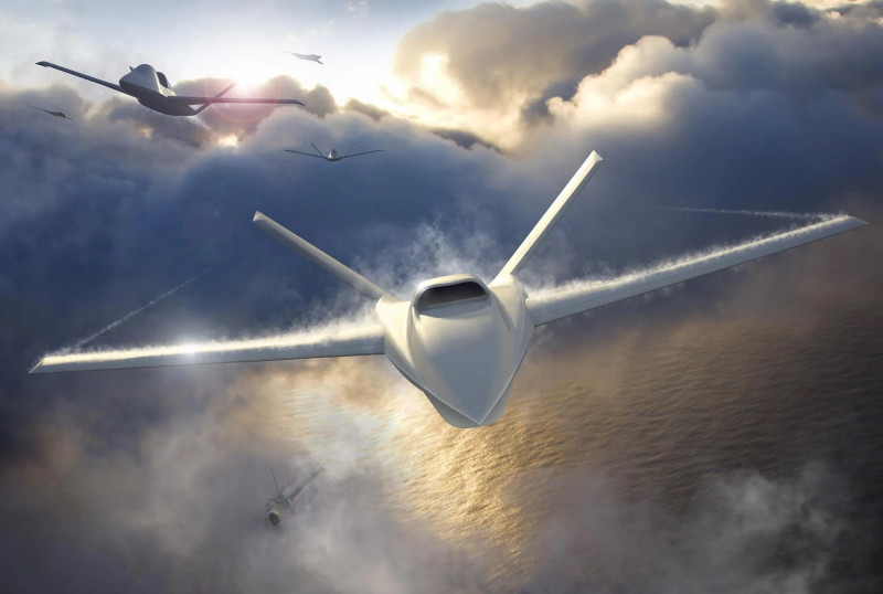  Model 437 無人戰鬥機最初的藝術構想圖 圖 取自 Northrop Grumman官網 