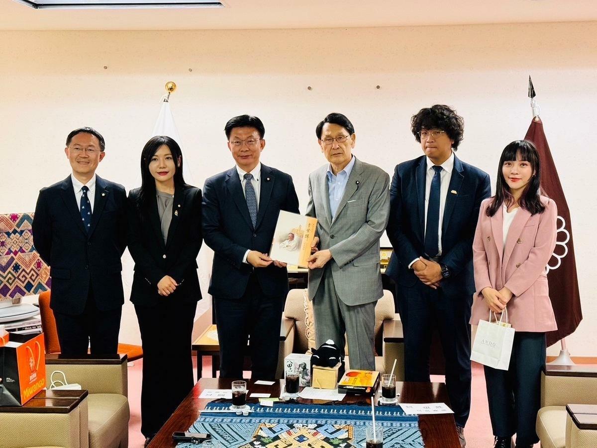  民進黨與日本自民黨於東京舉行會談，並有一連串拜會行程。 圖：民進黨提供 