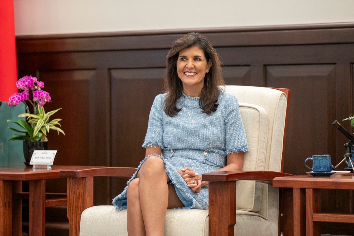  美國前駐聯合國常代海莉（Nikki Haley）率團來訪。 圖：總統府提供 