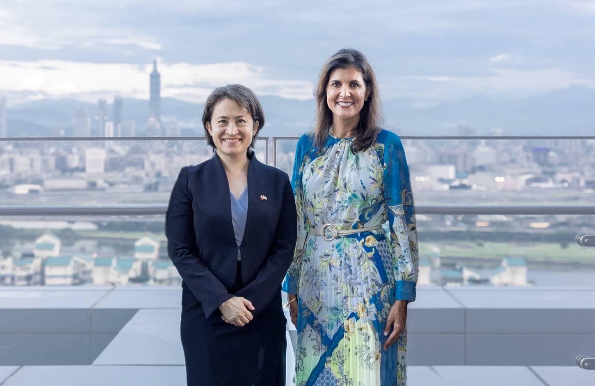  副總統蕭美琴會見美國前駐聯合國大使海莉（Nikki Haley）。 圖：翻攝自蕭美琴臉書 