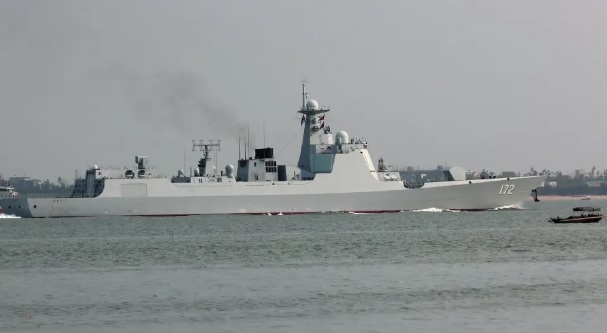  052D 型驅逐艦。 圖：翻攝自 軍武次位面 