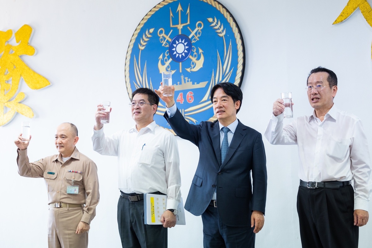  總統賴清德前往澎湖勗勉國軍。 圖：總統府提供 