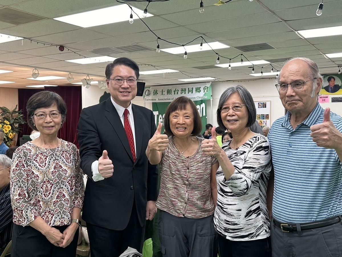  民進黨秘書長林右昌赴休士頓訪問。 圖：民進黨提供 