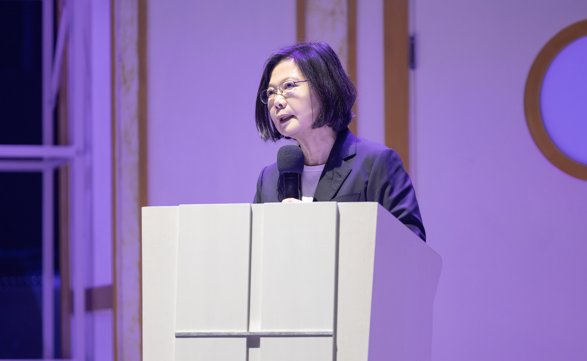  前總統蔡英文出席彭蒙惠紀念音樂會。 圖：總統府/提供 