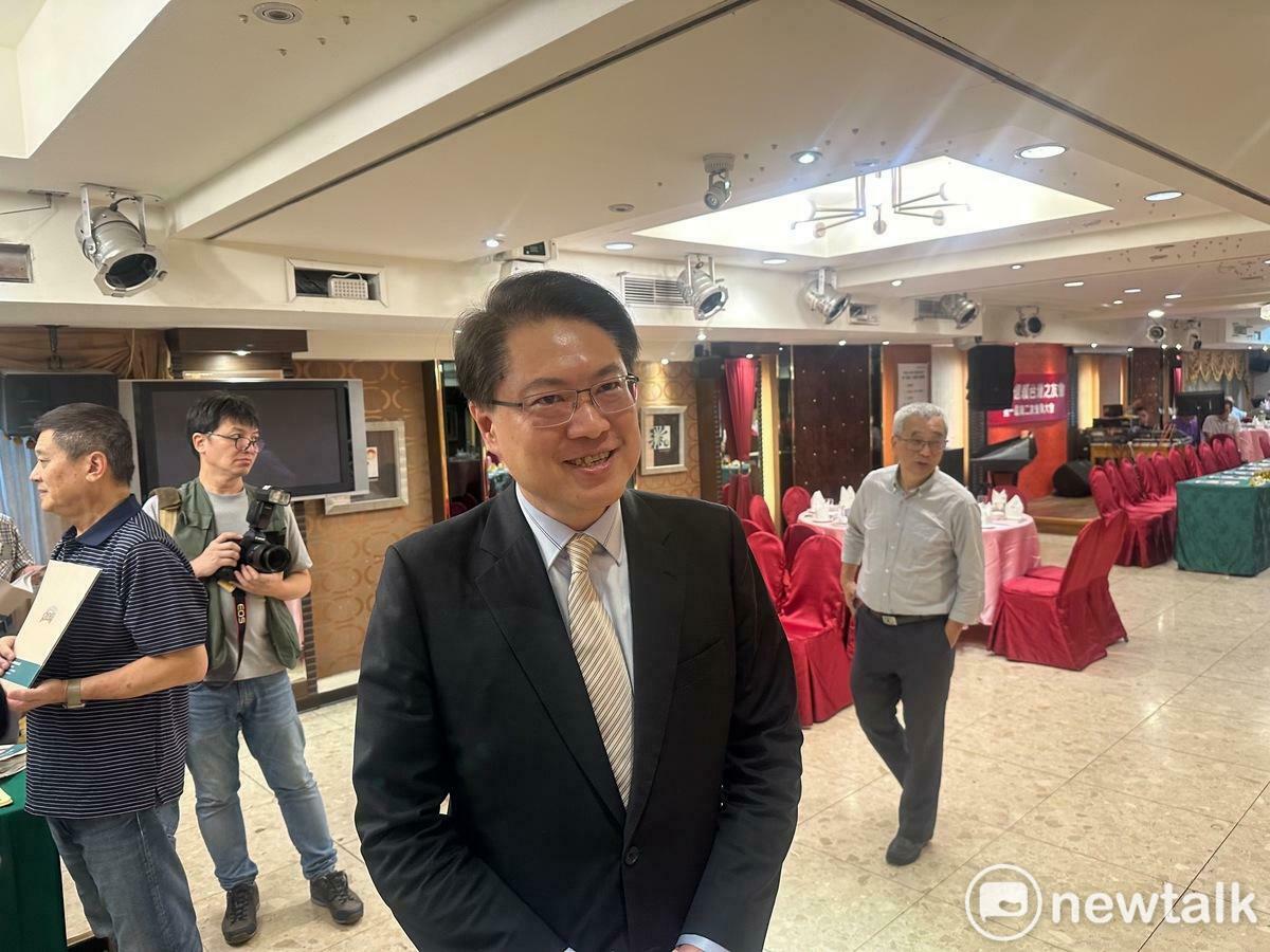  民進黨秘書長林右昌出席基隆市信賴台灣之友會會員大會。 圖：黃宣尹攝 