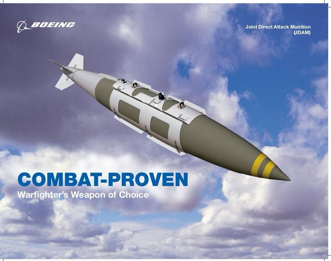  JDAM 是一種衛星制導套件，能夠將無制導的自由落體炸彈變為精確打擊武器，具備全天候作戰能力。 圖片來源: X帳號@Aurora107E 