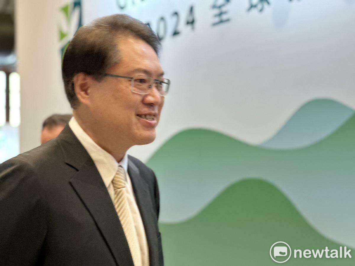  民進黨秘書長林右昌赴松菸出席2024全球景觀研討會。 圖：黃宣尹/攝 
