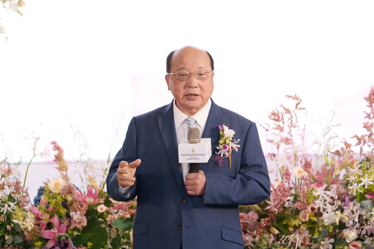  前臺中市長胡志強表示，歷時18年的規劃與建設，期待臺中勤美洲際酒店能吸引更多人前來發掘臺中魅力。 圖：勤美洲際酒店／提供 