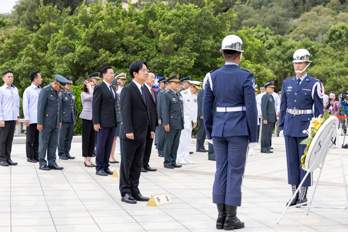  總統賴清德前往金門主持古寧頭戰役75週年活動。 圖：總統府提供 