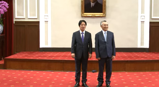  總統賴清德指派總統府資政林信義代表出席APEC。 圖：翻攝自總統府YT 