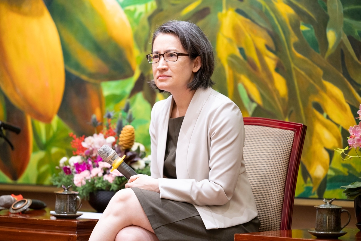  副總統蕭美琴接見加拿大亞太基金會女性企業家訪問團。 圖：總統府提供 
