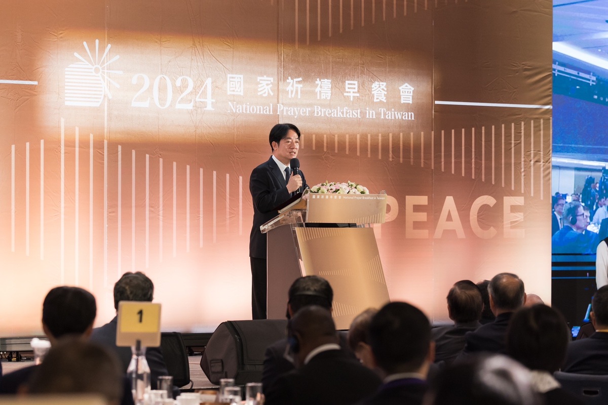  總統賴清德出席國家祈禱早餐會。 圖：總統府提供 