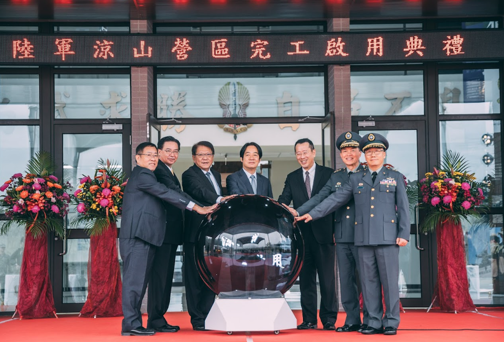  總統賴清德前往屏東出席陸軍涼山營區完工啟用典禮。 圖：總統府提供 