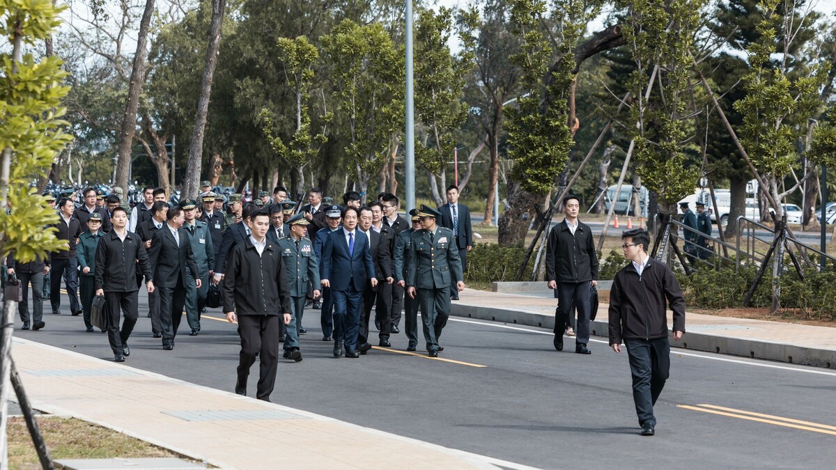  總統賴清德勗勉海軍海鋒第一大隊，並主持陸軍清泉崗營區完工啟用典禮。 圖：總統府提供 