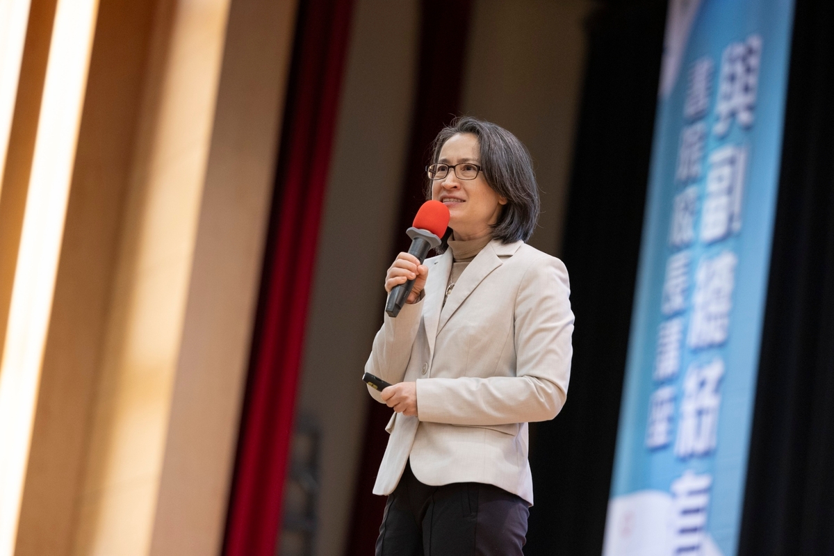  副總統蕭美琴赴高雄醫學大學演講。 圖：總統府提供 