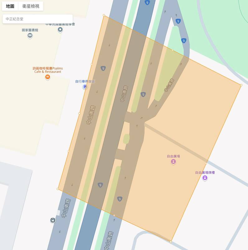  根據民眾黨公布的集會範圍進行估算。楊斯培表示，若以每平方公尺 2 人計算，現場人數約為 15,895 人；即使以每平方公尺 4 人計算，最多也僅約 31,790 人。 圖: 擷自楊斯培個人臉書帳號 