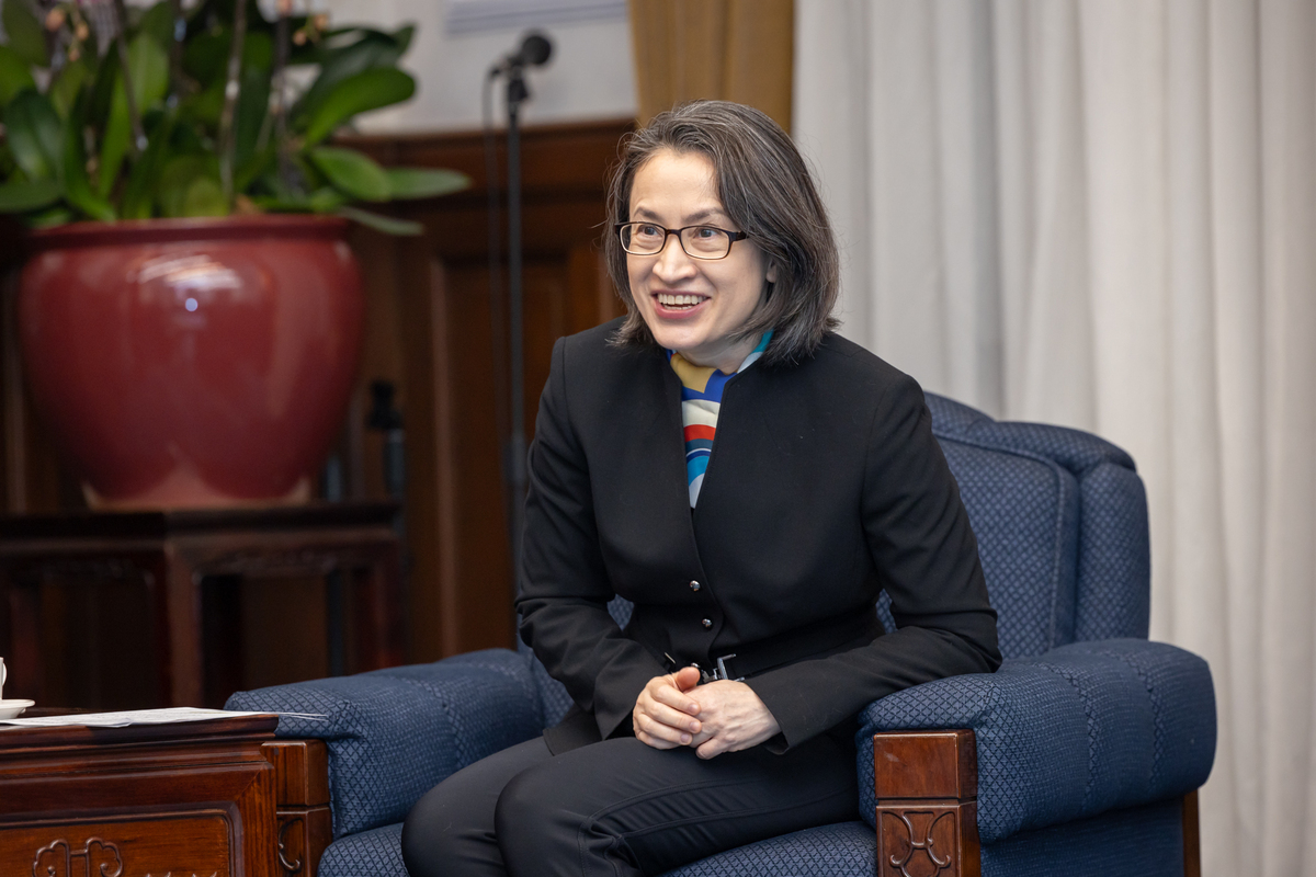  副總統蕭美琴陪同會晤美國總統就職慶賀團。 圖：總統府提供 