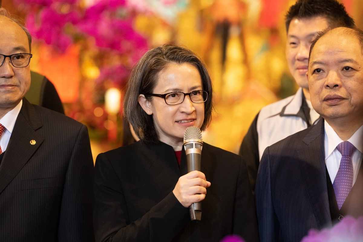  副總統蕭美琴出席木柵指南宮玉皇聖誕護國祈安禮斗大法會。 圖：總統府提供 