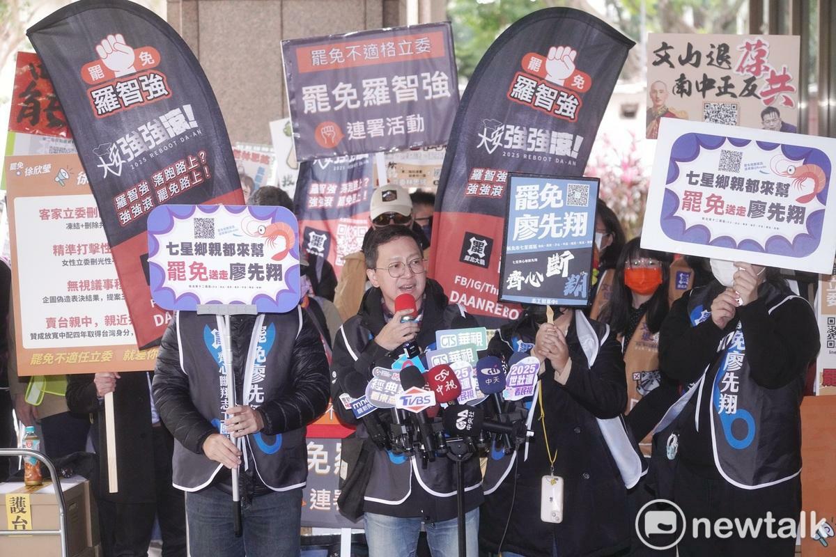 罷韓四君子之一的尹立怒轟蔣萬安講屁話。   圖：張良一/攝（資料照）