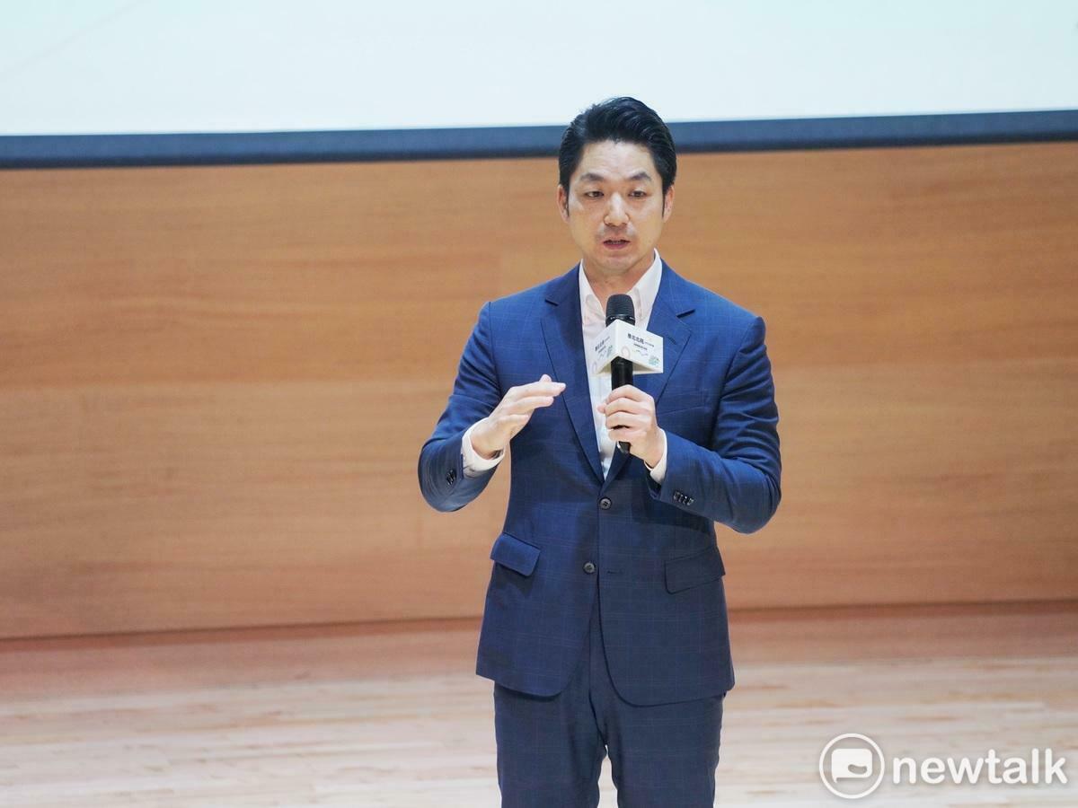 台北市長蔣萬安在「基北北桃合作交流平臺」因應美國關稅議題會議前致詞。   圖：張良一 / 攝