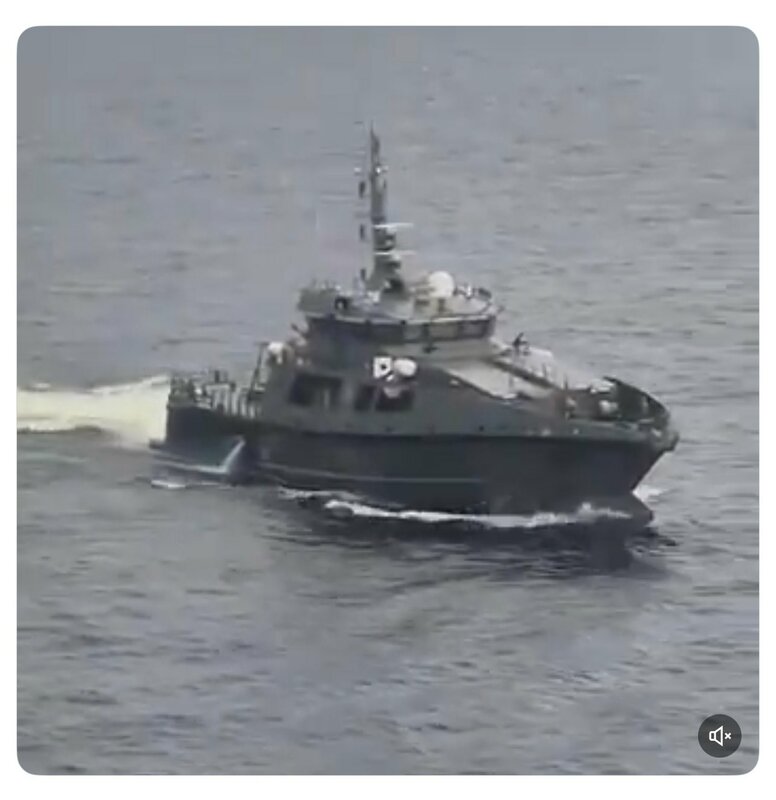  愛沙尼亞巡邏艇試圖扣押俄國影子艦隊時遭Su-35S戰機阻撓，愛沙尼亞政府譴責俄機進入其領空。 圖：翻攝自Ｘ 