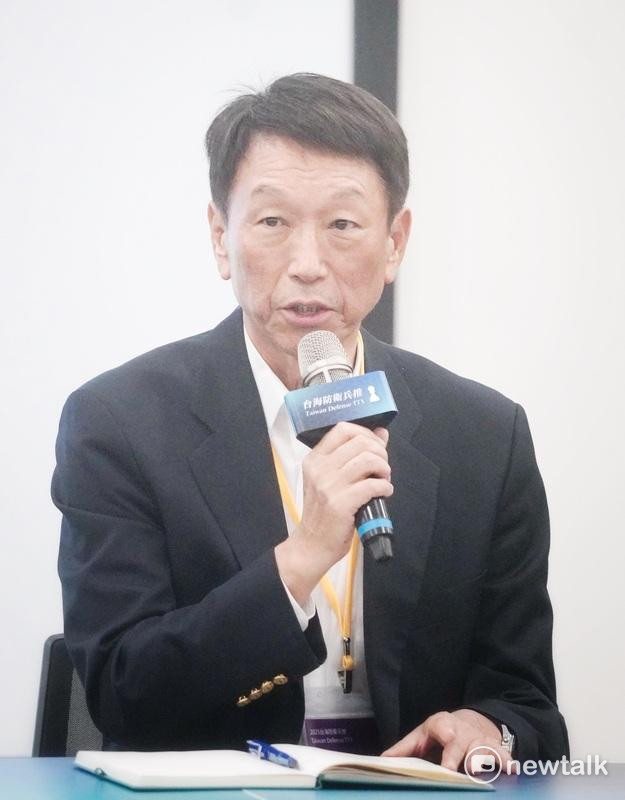  前參謀總長李喜明出席台海防衛兵推會後記者會。 圖：張良一/攝 