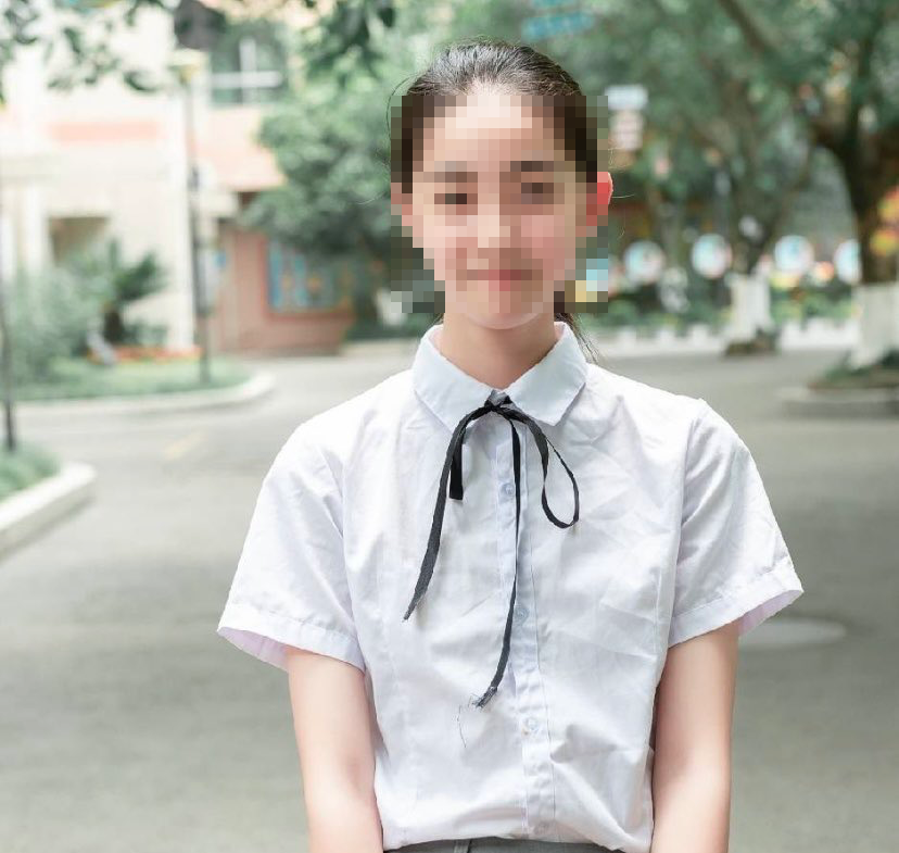  網傳李勇之女照片，長相清秀，讓人難以聯想到暴力惡行。 圖：翻攝自@Franklee199879 
