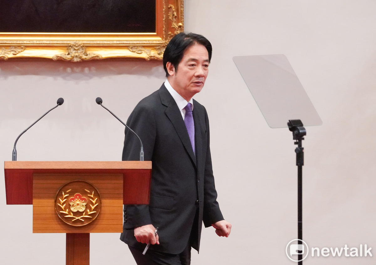  總統賴清德在罷免投票和核三延役公投結束後舉行記者會，發表談話並回答媒體提問。 圖：張良一/攝 