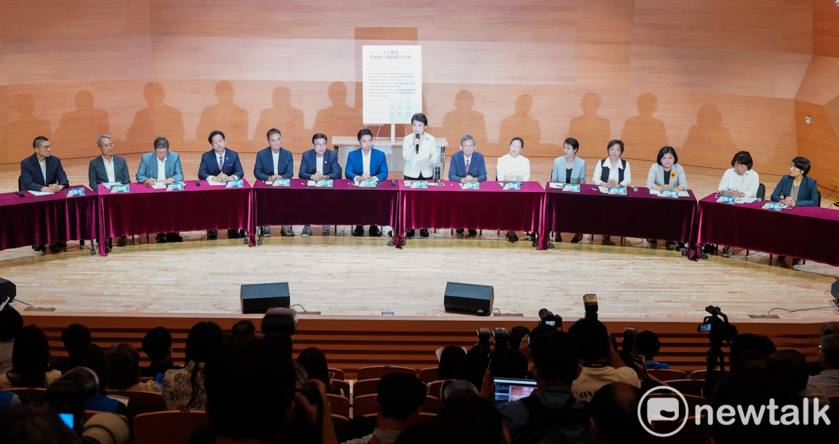 盧秀燕號召藍白「15縣市站出來！捍衛地方補助」。 圖：張良一 / 攝 