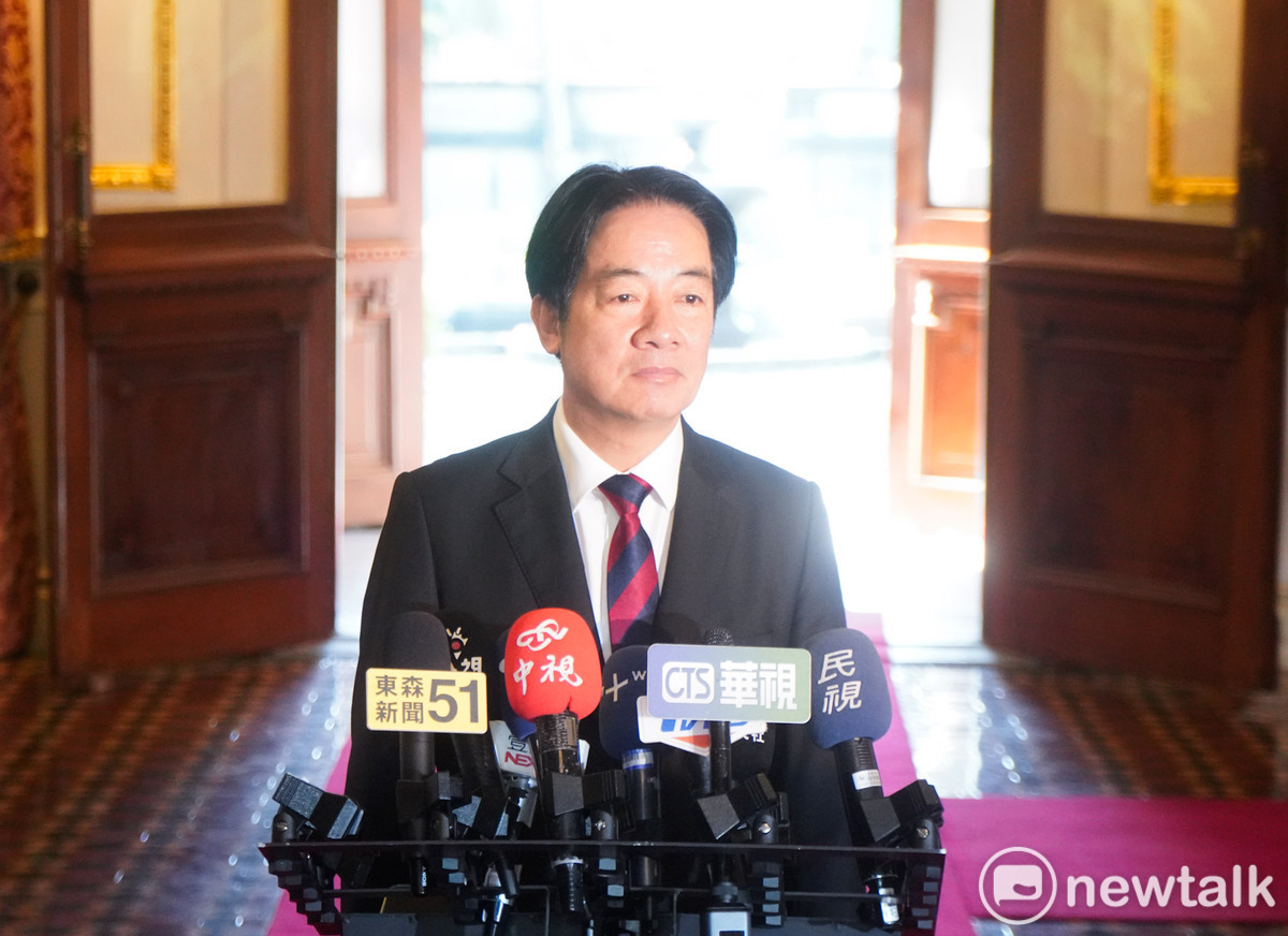 總統賴清德出席「第20屆亞洲民主人權獎頒獎典禮」前受訪。