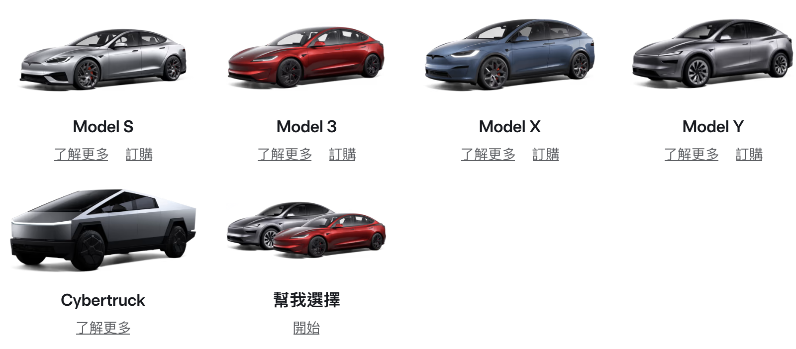  圖：擷取自台灣特斯拉官網 
