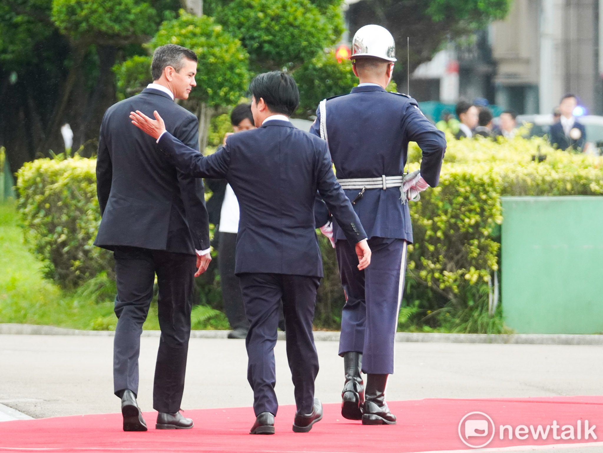 賴清德與貝尼亞。 圖：張良一/攝 