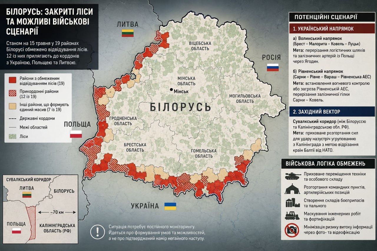 白俄防烏 封鎖19邊境森林！與俄聯合軍演秀導彈示威 烏強化要塞