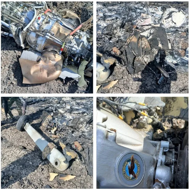  後續釋出的殘骸畫面顯示為遊騎兵無人機Ｂ型畫面 圖：翻攝自騰訊網 
